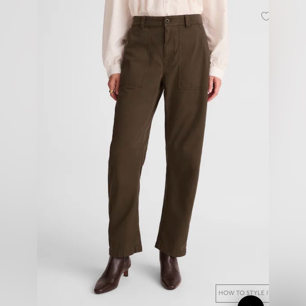Madewell Darted Barrel-Leg Utility Pant